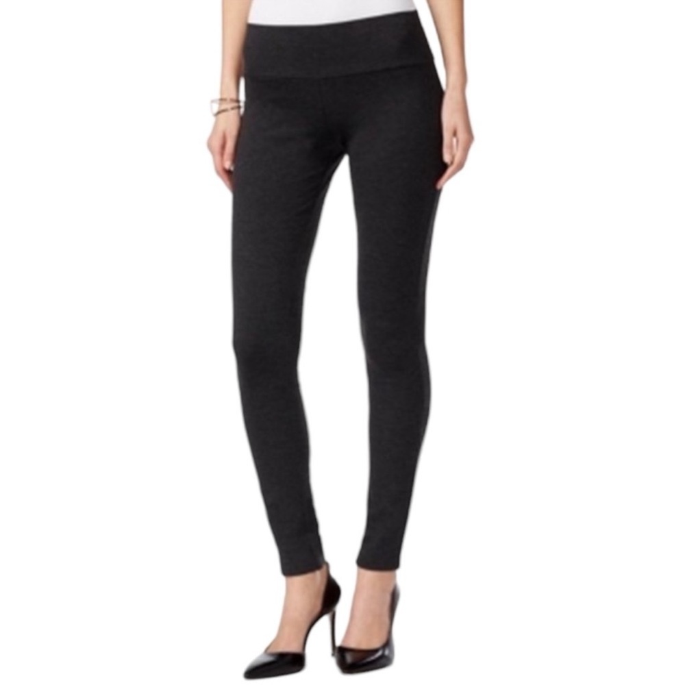 INC International Concepts Dark Heather Grey Mid Rise Skinny Pants Size 4